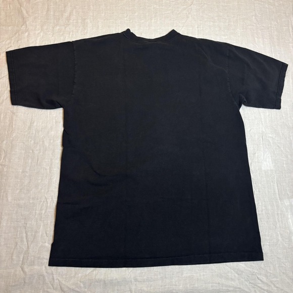 Vintage Guess Jeans Shirt Mens One Size Black Rainbow Logo Graphic 80s - Picture 11 of 14